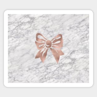 Rose gold marble bow Sticker